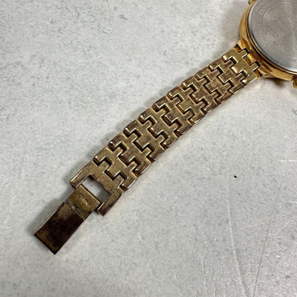 VTG Timex Watch Womens 30mm Round White Dial Gold Tone Indiglo New Battery - Picture 12 of 15